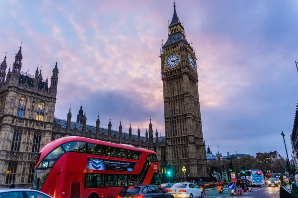 big ben at sunset